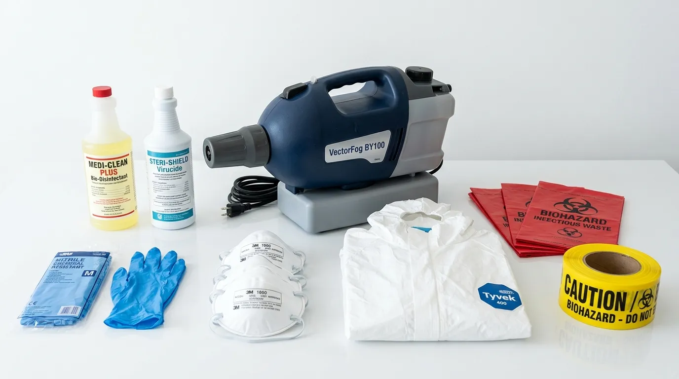 Professional biohazard remediation crew working in Powder Springs